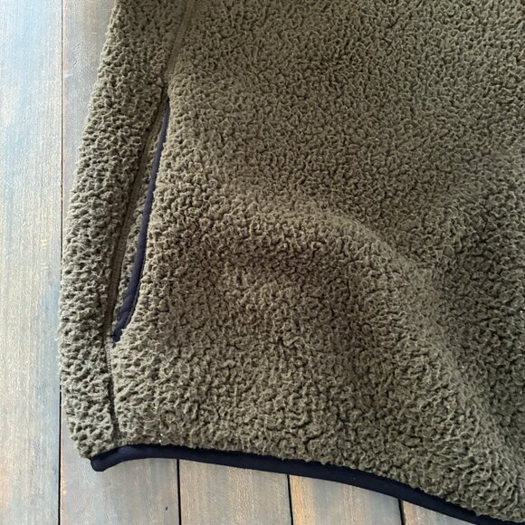 Eddie Bauer Full Zip OD GreenFleece Jacket 2XL Men's XXLARGE Long Sleeves (D9) - Picture 8 of 13